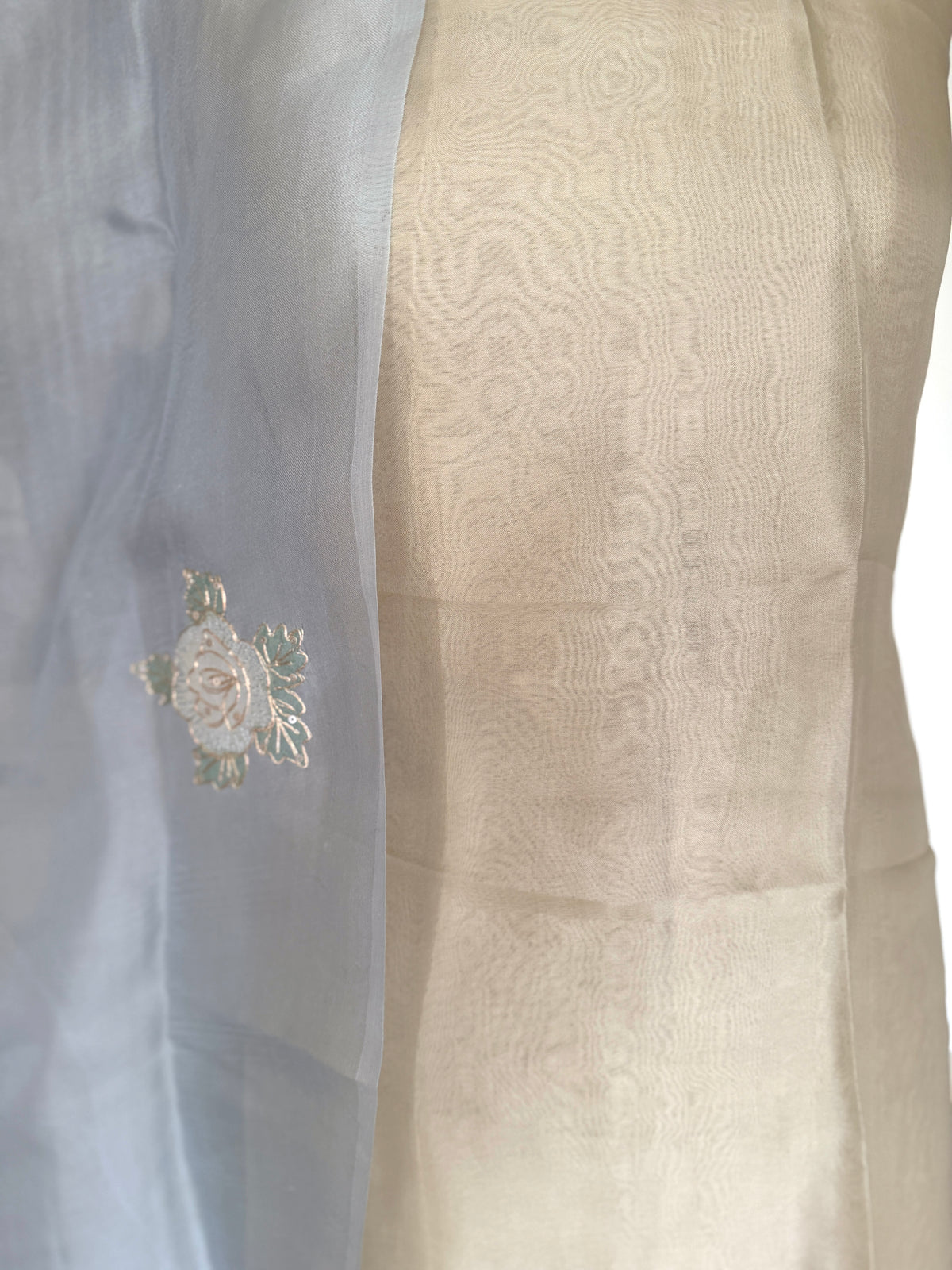 Paste Blue& Beige-3 Piece Suit Set