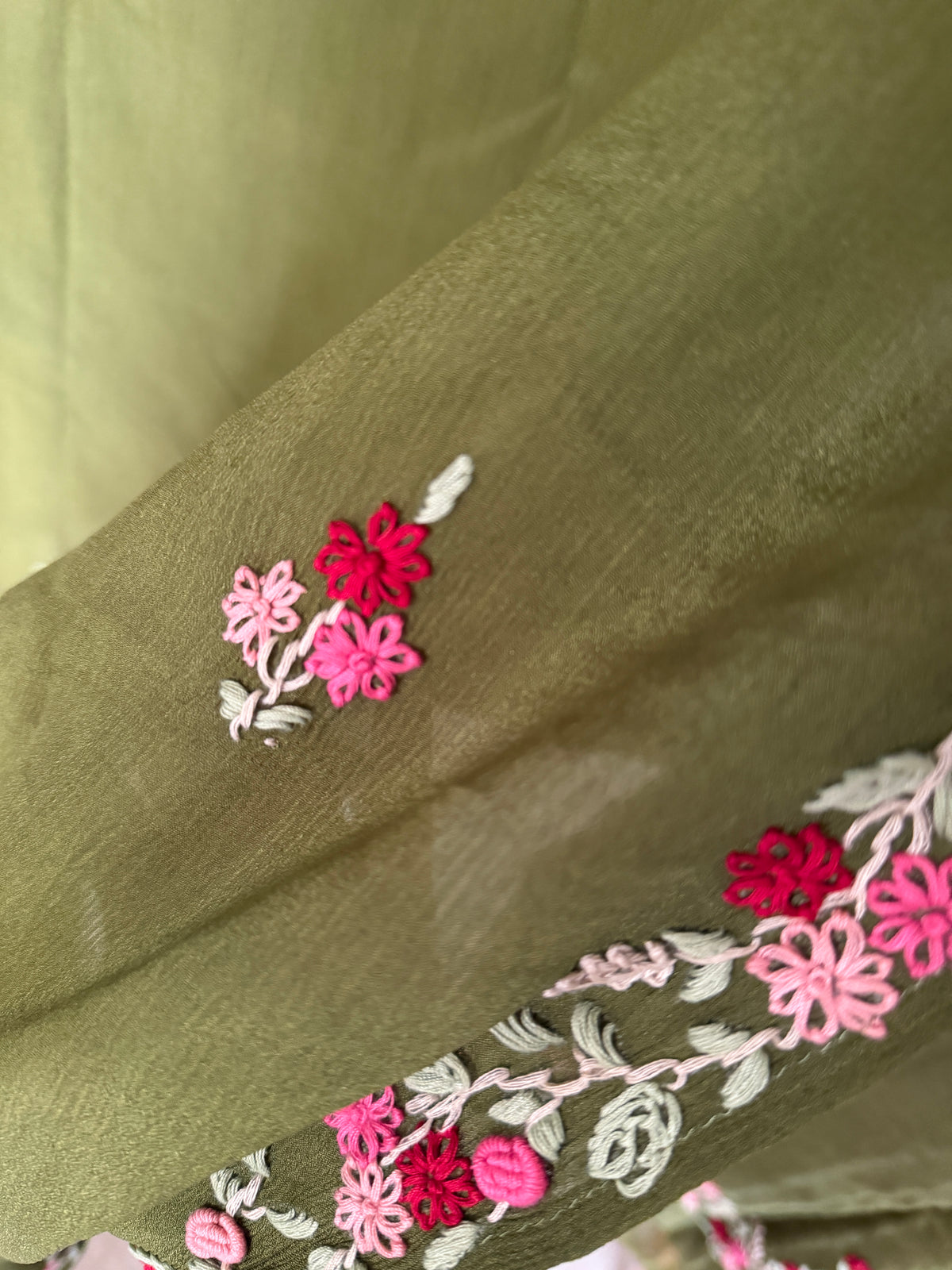 Olive French Knot- 3 Piece Suit