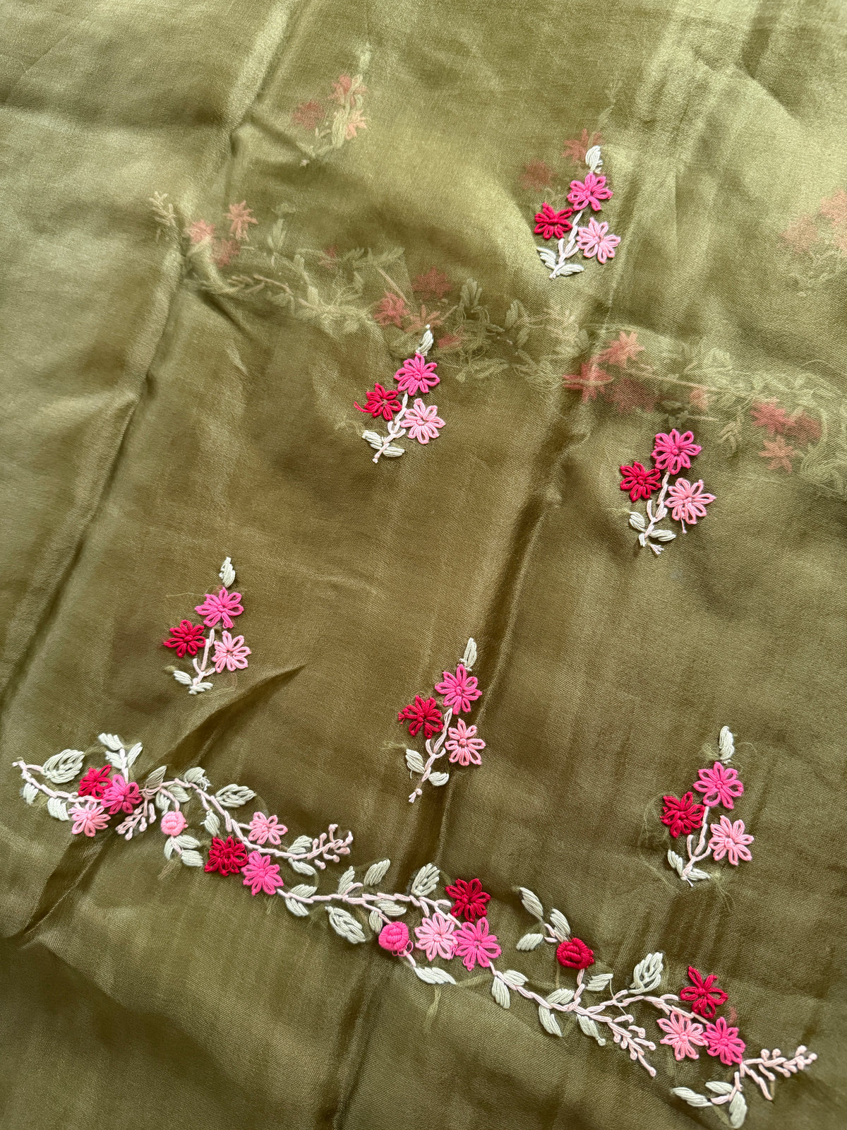 Olive French Knot- 3 Piece Suit