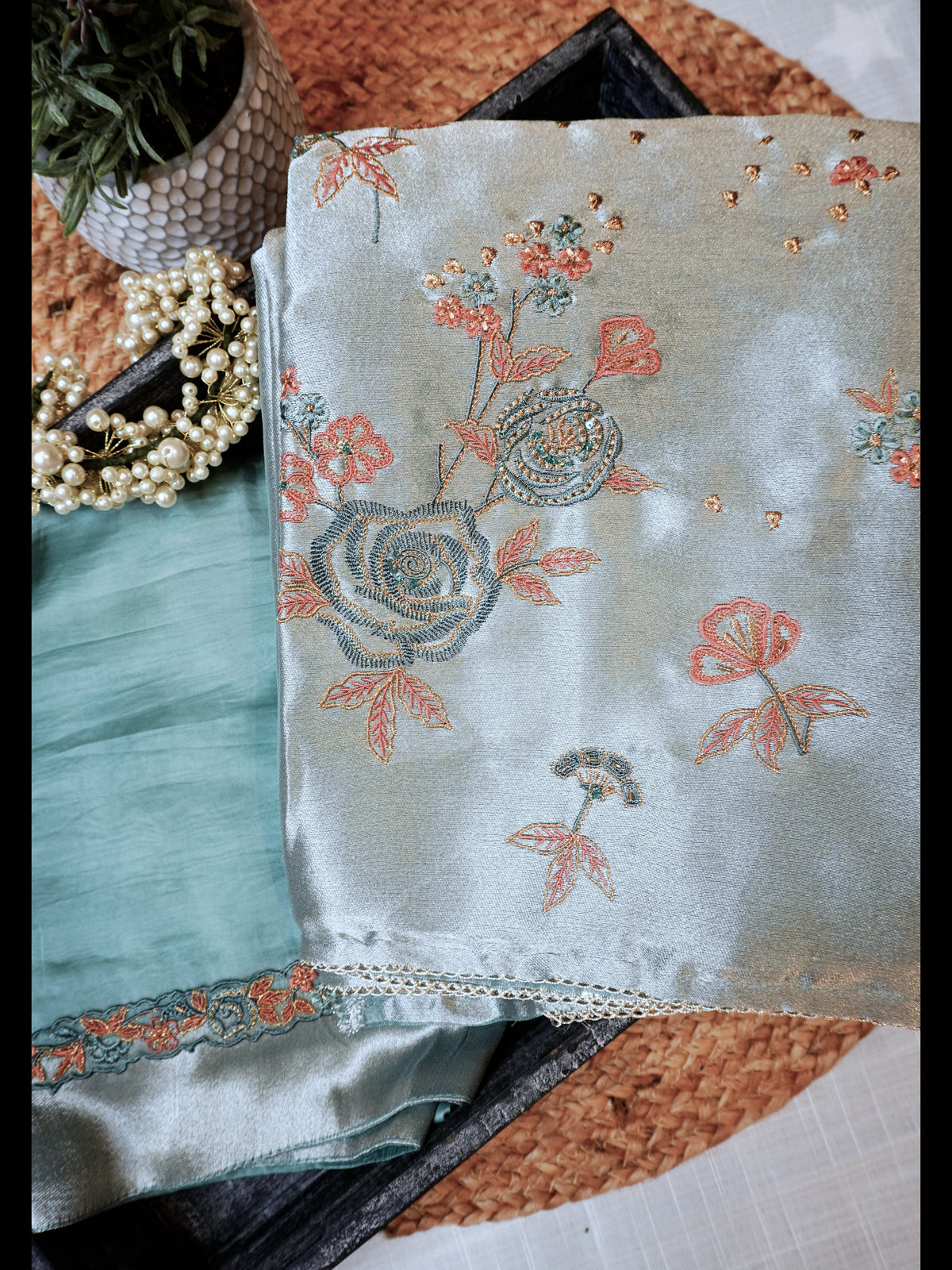 Green Rose-3 Piece Suit Set