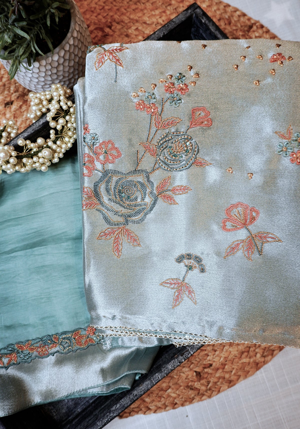 Peach Rose-3 Piece Suit Set