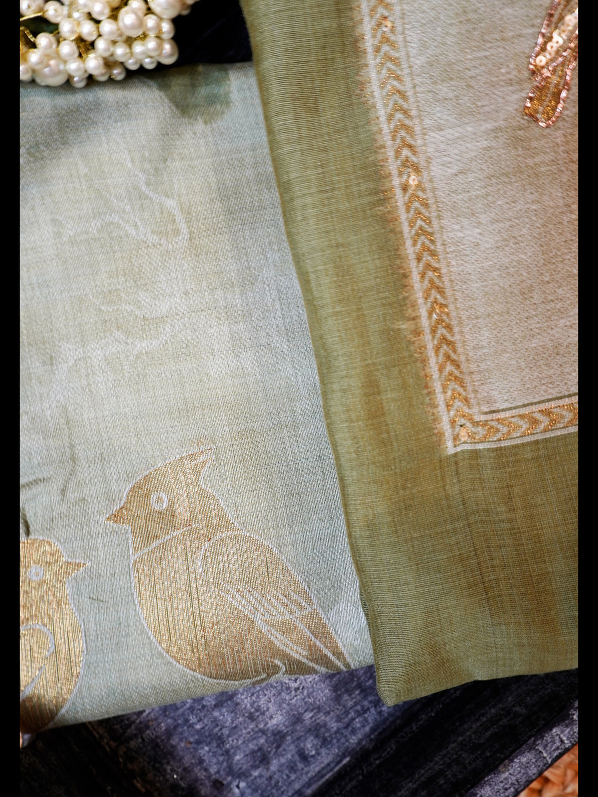 Green Bird-3 Piece Suit Set