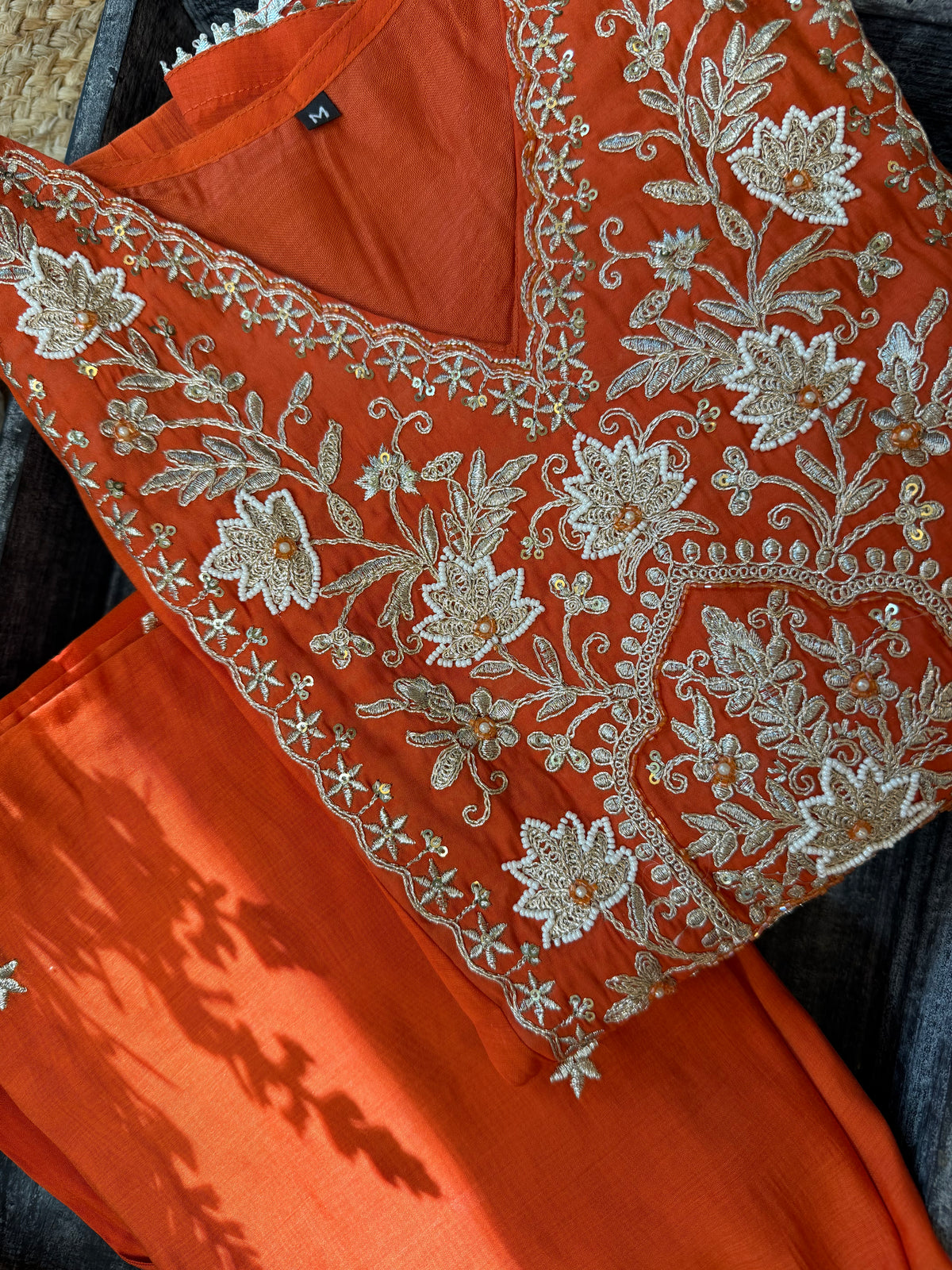 Orange Aura-3 Piece Suit Set