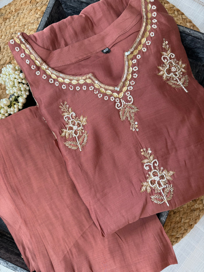 Mauve Mahal-3 Piece Suit Set