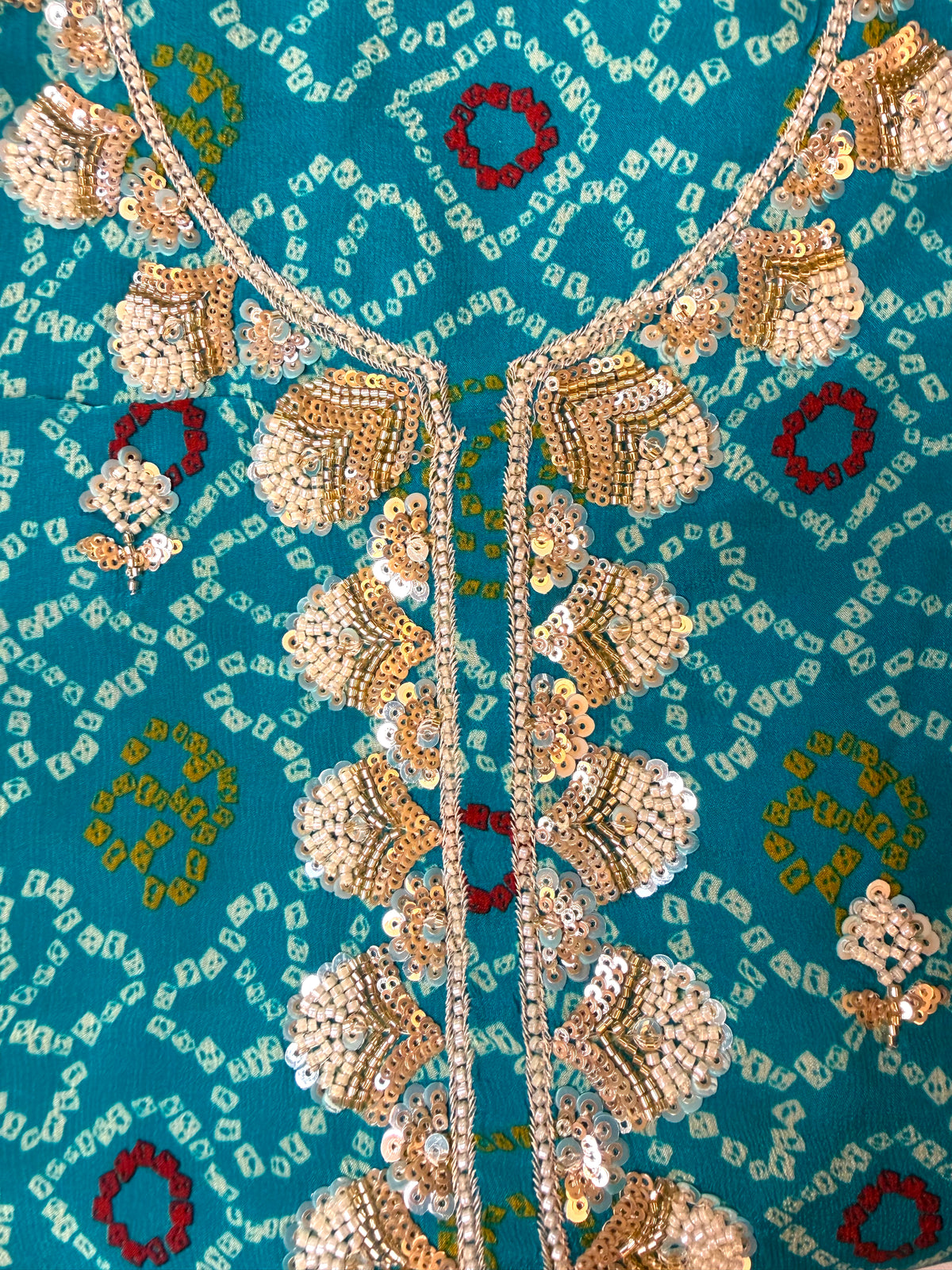 Pink Gulmohar Bandhani-3 Piece Suit Set