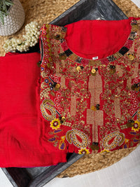 Red Roman-3 Piece Suit Set