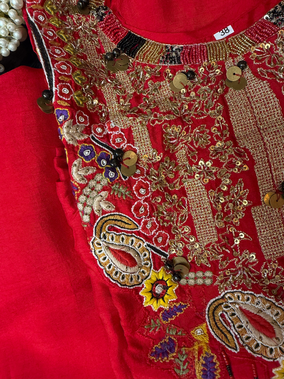 Red Roman-3 Piece Suit Set