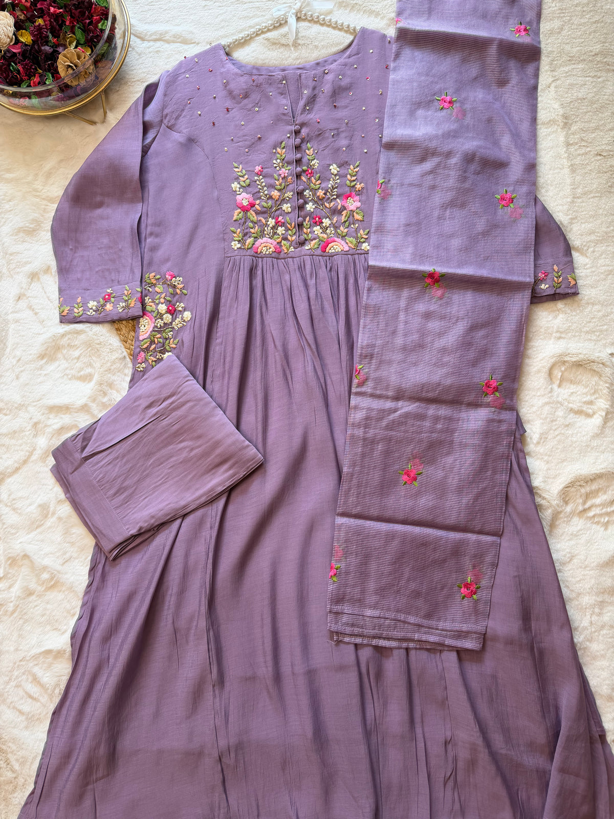 Purple Peony-3 Piece Suit Set