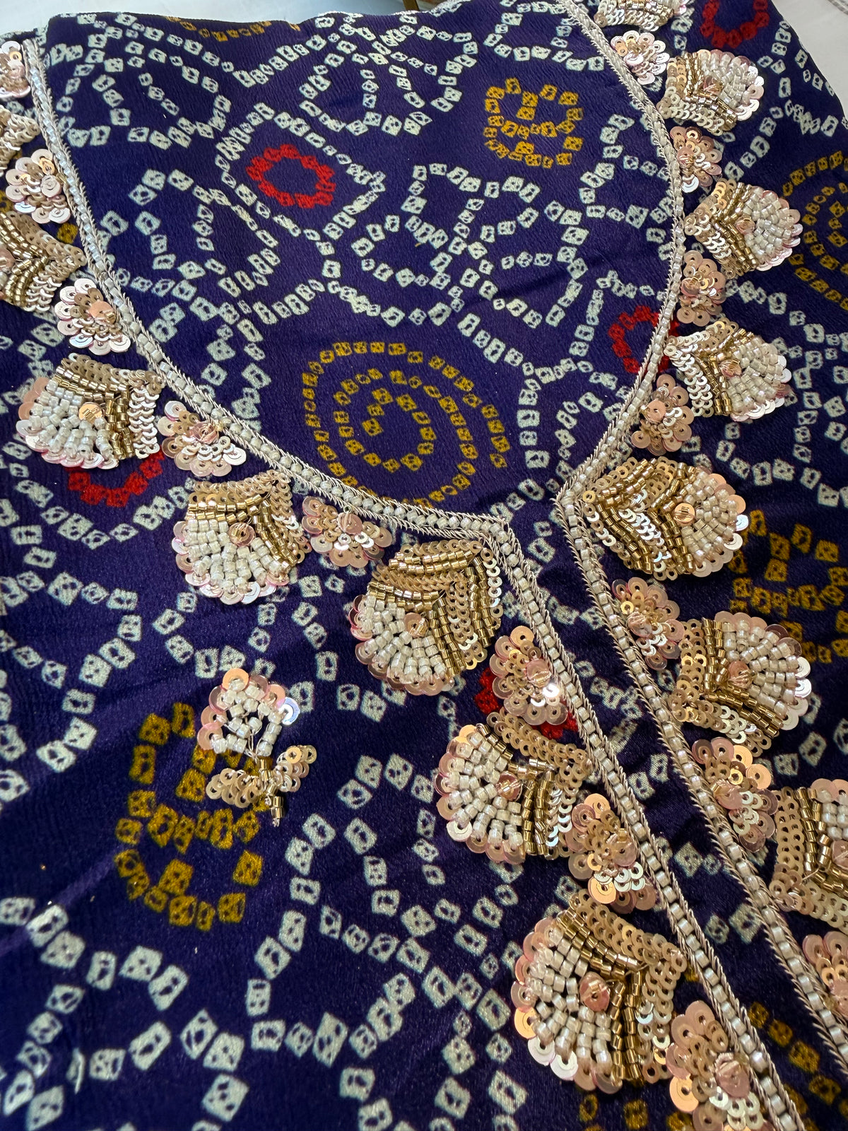 Navy Noor-3 Piece Suit Set