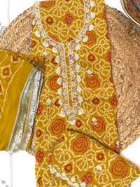 Yellow Gold-3 Piece Suit Set