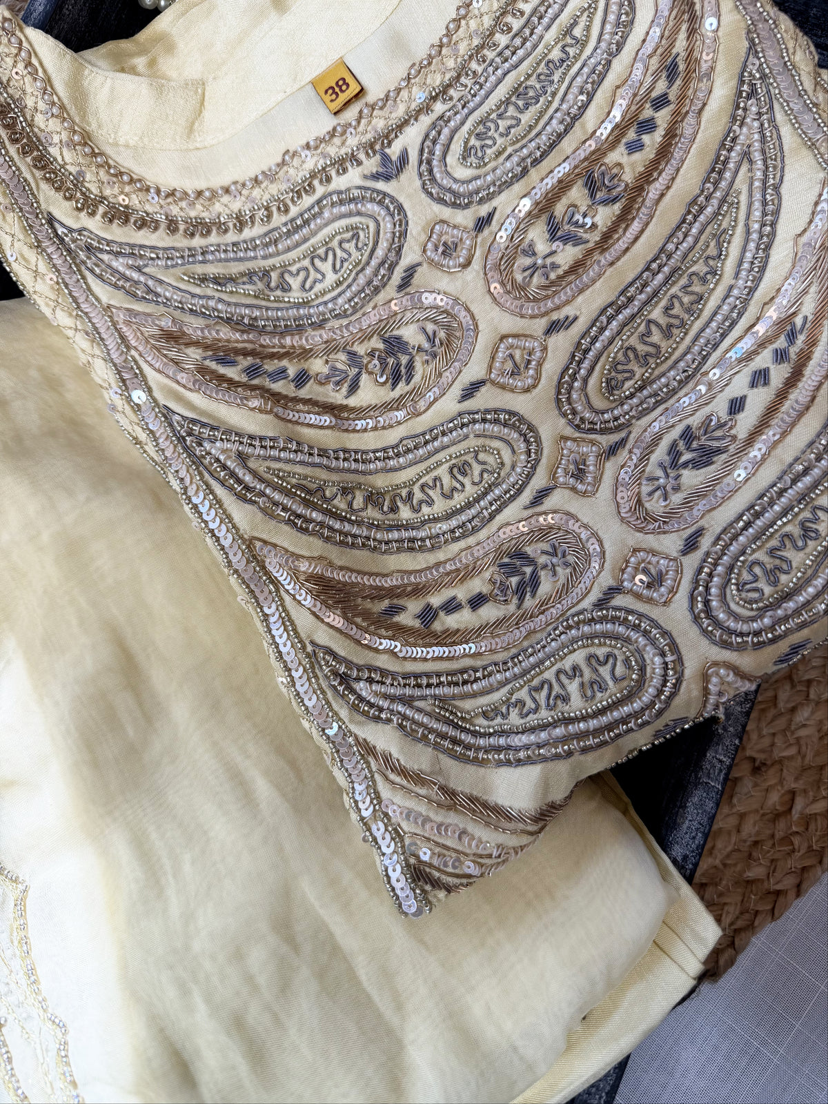 Cremish Gold-3 Piece Suit Set