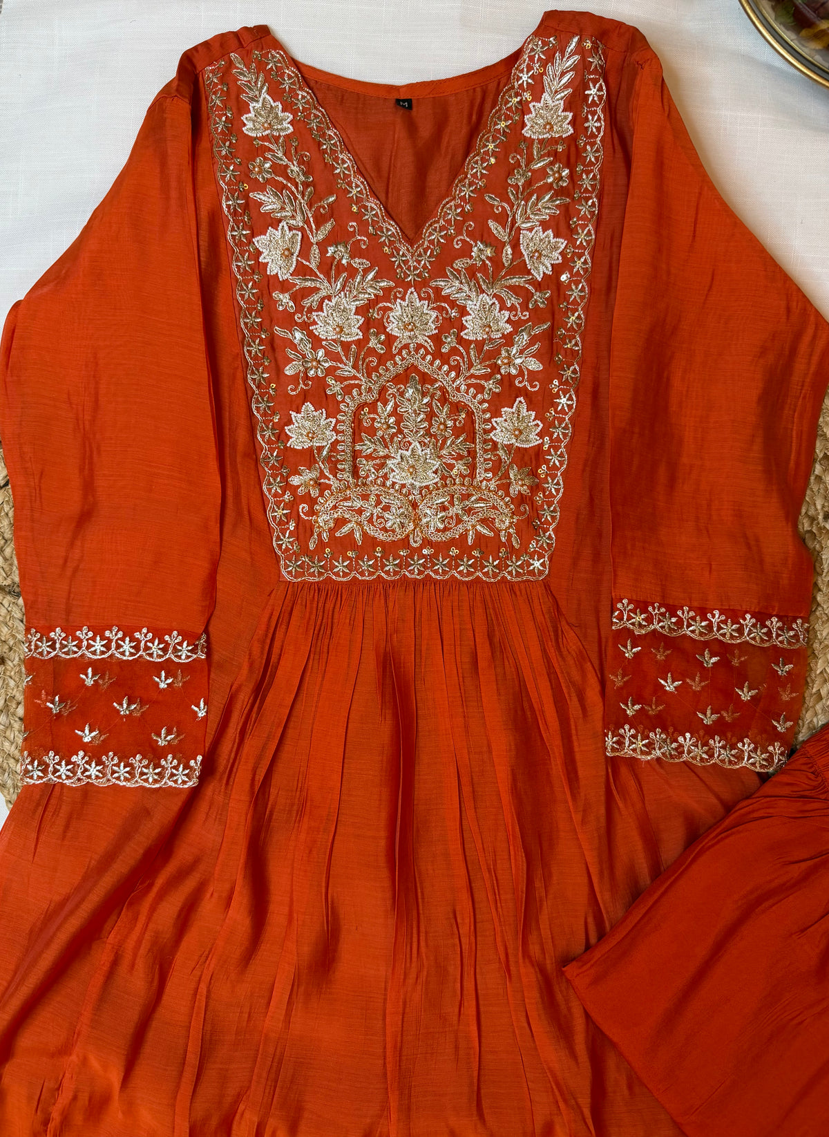 Orange Aura-3 Piece Suit Set