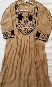 Beige Bloom-3 Piece Suit Set