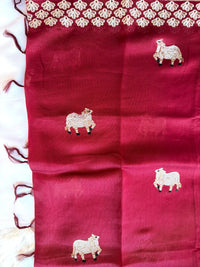 Mehroon Mul-3 Piece Suit Set