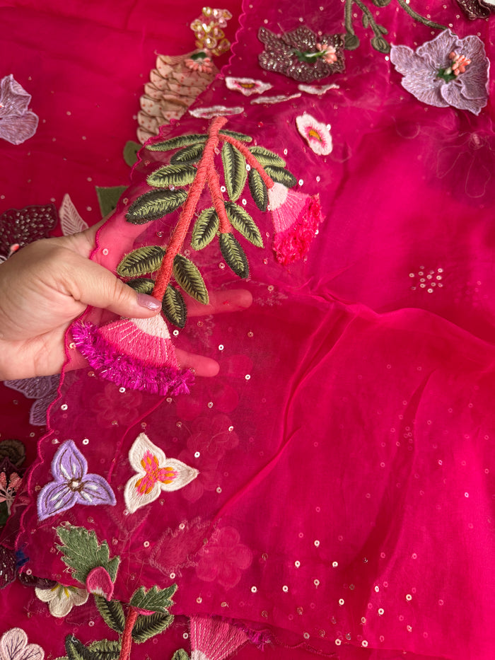 Pink Garden-3 Piece Suit Set