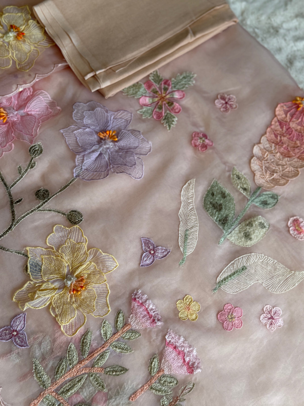 Beige Pastel-3 Piece Suit Set