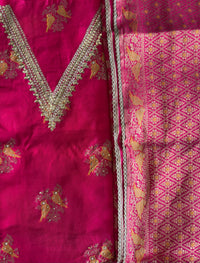 Red Kanjivaram-3 Piece Suit Set