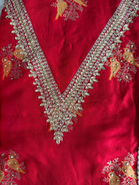 Red Kanjivaram-3 Piece Suit Set