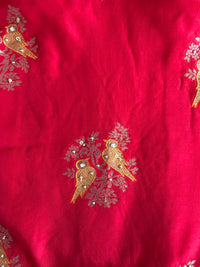 Red Kanjivaram-3 Piece Suit Set