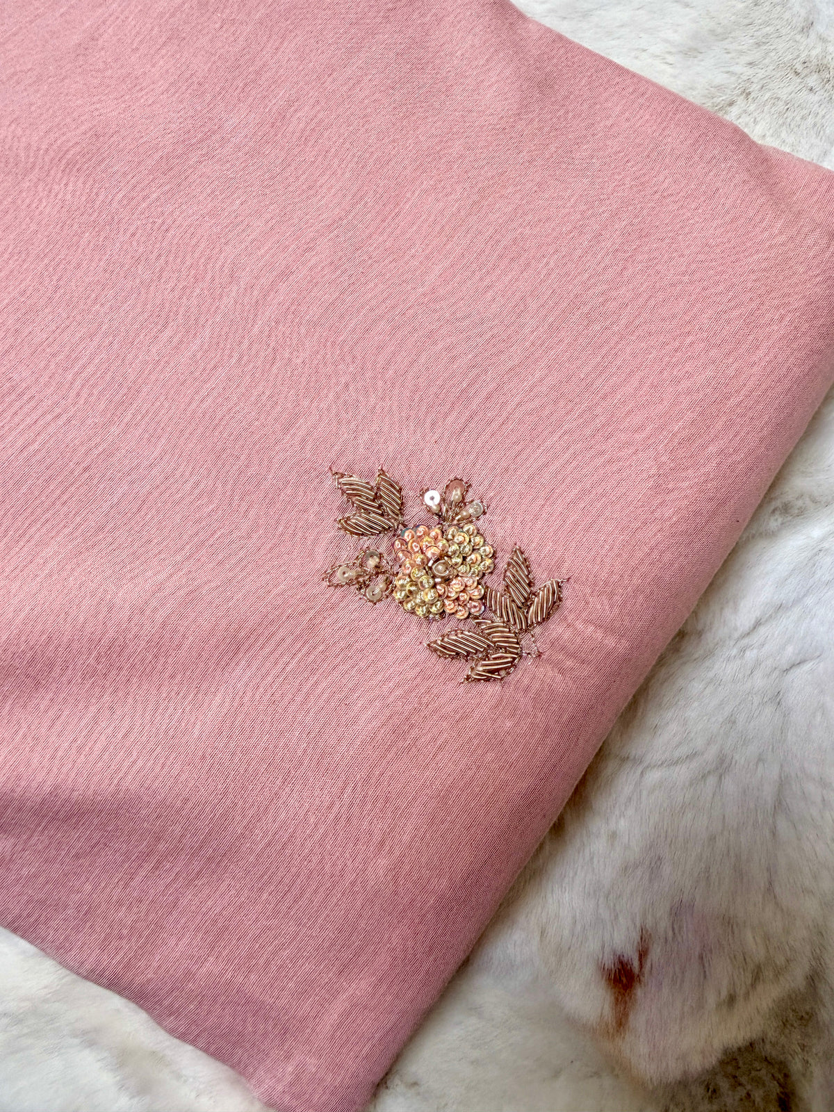 Orangish Mul Chanderi-3 Piece Suit Set