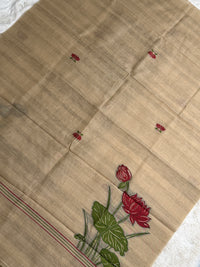 Beige Lotus-3 Piece Suit Set